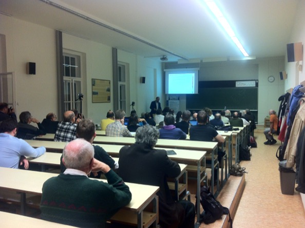 Participants listening to a talk